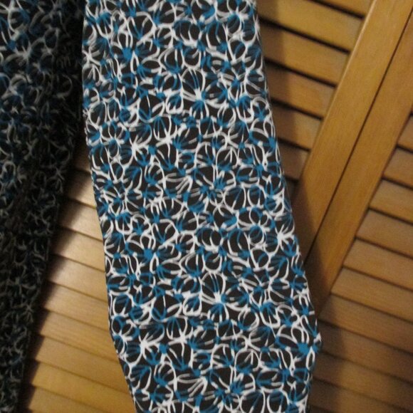 Josephine Studio top 3/4 length sleeves w/stretch, dark brown & teal size L - Picture 6 of 7